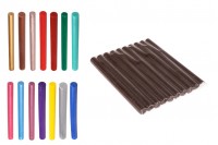 Sealing wax sticks 11x135 mm for glue gun in various colors - 10 pcs
