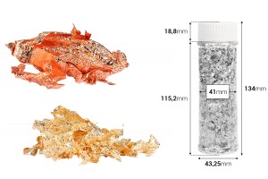Feuilles d'or en flocons 2g pour bougies et résine de différentes couleurs-2