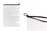 Ημιδιάφανο σακουλάκι (PVC) 240x330 mm με μαύρο φερμουάρ (zip) - 12 τμχ