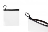 Ημιδιάφανο σακουλάκι (PVC) 120x120 mm με μαύρο φερμουάρ (zip) - 12 τμχ