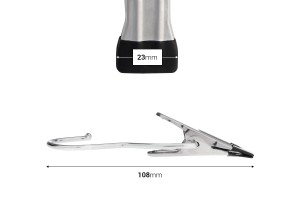 Metallhaken mit schwarzem Clip 108x23 mm-2