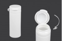 Πλαστικό λευκό βαζάκι 50ml με κουμπωτό καπάκι ασφαλείας για χάπια και κάψουλες