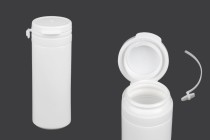 Πλαστικό λευκό βαζάκι 50ml με κουμπωτό καπάκι ασφαλείας για χάπια και κάψουλες Πλαστικό λευκό βαζάκι 50ml με κουμπωτό καπάκι ασφαλείας για χάπια και κάψουλες