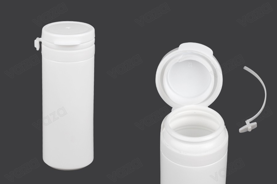 Πλαστικό λευκό βαζάκι 50ml με κουμπωτό καπάκι ασφαλείας για χάπια και κάψουλες Πλαστικό λευκό βαζάκι 50ml με κουμπωτό καπάκι ασφαλείας για χάπια και κάψουλες-εικόνα_προϊοντική