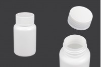 Πλαστικό λευκό βαζάκι 120ml με βιδωτό καπάκι για χάπια και κάψουλες