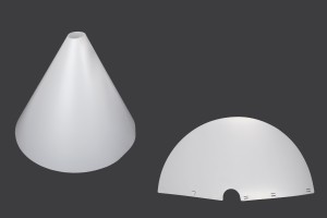 PVC-Lichtkegel für Produktreflexionen auf Fotos 360x350mm-produktbild