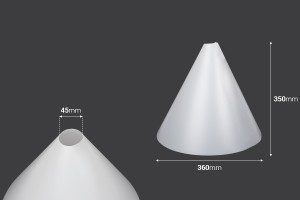 PVC-Lichtkegel für Produktreflexionen auf Fotos 360x350mm-bildabmessungen