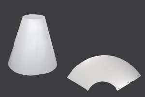 Diffuseur en forme de cône en PVC pour reflets de produits sur photos 340x320 mm-εικόνα_προϊοντική