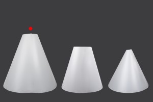 Cône lumineux en PVC pour reflets de produits sur photos 500x500 mm-εικόνα_σύνθεση