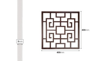 Planche d'ombres en polyester pour photographie 400x400mm-εικόνα_διαστάσεις