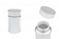 100 ml PET plastic jar in silver color for pills and capsules