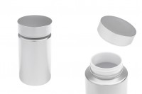 120 ml PET plastic jar in silver color for pills and capsules