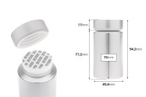 Βαζάκι πλαστικό PET 120 ml σε ασημί χρώμα για χάπια και κάψουλες Βαζάκι πλαστικό PET 120 ml σε ασημί χρώμα για χάπια και κάψουλες