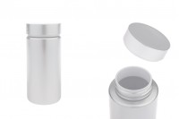 180 ml PET plastic jar in silver color for pills and capsules