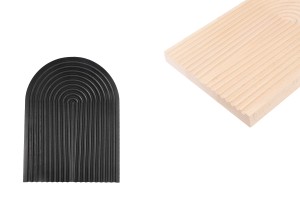 Bogenförmige Requisite aus Holz zum Fotografieren und Dekorieren 325x245x20 mm in Natur- oder Schwarzfarbe-εικόνα_προϊοντική