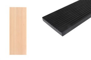 Accessoire en bois de forme rectangulaire pour photos et décoration 390x145x20 mm en couleur naturelle ou noire-εικόνα_προϊοντική