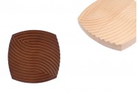 Wooden prop in diamond shape for photos and decoration 195x195x20 mm in natural or brown color