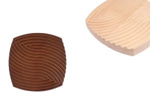 Accessoire en bois en forme de diamant pour photos et décoration 195x195x20  mm en couleur naturelle ou marron-εικόνα_προϊοντική