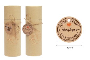 Papieranhänger "Danke" in verschiedenen Designs mit Loch und Schnur - 100 Stück-2
