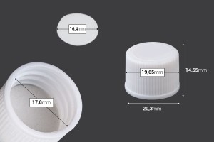Tappo in plastica PP18 con sigillo - 20 pz-4