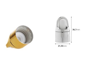 Couvercle en aluminium « cloche » avec sucette blanche pour compte-gouttes de 5 à 100 ml-2