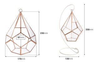 Hängende Glasvase für Kerzen-2