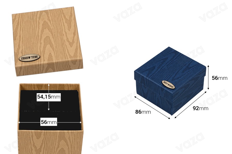 Geschenkbox aus Papier 86x92x56mm in verschiedenen Farben - 12 Stk Geschenkbox aus Papier 86x92x56mm in verschiedenen Farben - 12 Stk-εικόνα_διαστάσεις