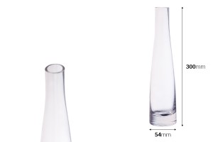 Deko Glasflasche mit Kurven  240ml-bildabmessungen