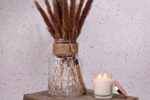Bocal décoratif en verre de 3000ml avec poignée sans couvercle 160 x 270 mm-3