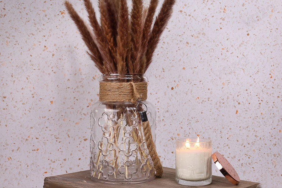 Dried pampas grass for decoration - 1 bunch (approx. 14 pieces per bunch)-εικόνα_διαστάσεις