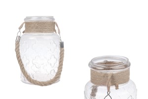 Bocal décoratif en verre de 3000ml avec poignée sans couvercle 160 x 270 mm-1