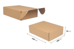 180x240x70mm Kraftpapier-Verpackungsbox ohne Fenster - 20 Stück-2