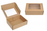 Κουτί συσκευασίας από χαρτί κραφτ με παράθυρο 180x240x70 mm - 20 τμχ