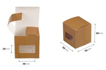 Boîte en papier marron 56 x 56 x 60 mm - 50 pcs Boîte en papier marron 56 x 56 x 60 mm - 50 pcs