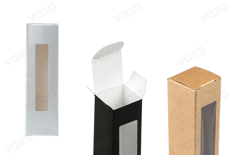 Papierschachtel mit Sichtfenster 25x25x85 - 50 Stk Papierschachtel mit Sichtfenster 25x25x85 - 50 Stk-εικόνα_προϊοντική