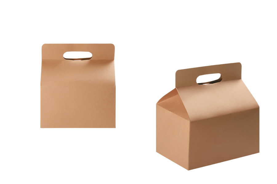 Boîte d'emballage de type valise 250 x 170 x 255 mm en papier kraft et carton dur sur le fond - 20 pcs Boîte d'emballage de type valise 250 x 170 x 255 mm en papier kraft et carton dur sur le fond - 20 pcs