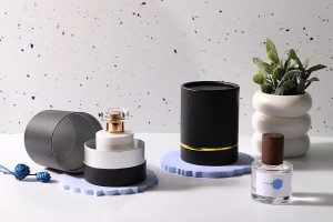 Boxen für Flaschen mit 100x75mm Papier in schwarz-3