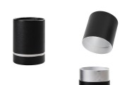 Κουτάκι κυλινδρικό για μπουκαλάκια 100x75 mm χάρτινο σε μαύρο χρώμα