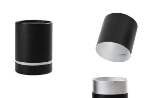Boxen für Flaschen mit 100x75mm Papier in schwarz-1