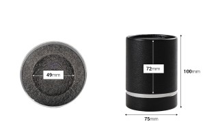 Boxen für Flaschen mit 100x75mm Papier in schwarz-2