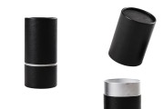Κουτάκι κυλινδρικό για μπουκαλάκια 155x74 mm χάρτινο σε μαύρο χρώμα
