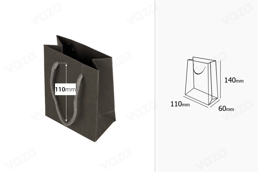 Sac cadeau en papier de couleur grise aux dimensions 110 x 60 x 140 avec cordelette Sac cadeau en papier de couleur grise aux dimensions 110 x 60 x 140 avec cordelette-photo_dimensions