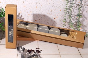 Kuti letre Kraft me dritare 80x60x500 mm - 20 copë              -εικόνα_σύνθεση