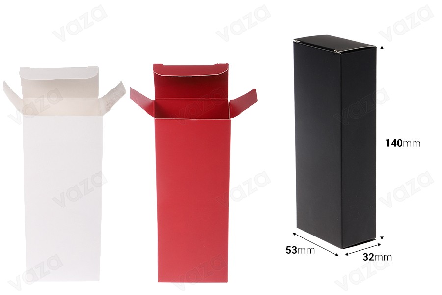 Boîte en papier 53x32x140 mm pour flacons de parfum de 50 ml-εικόνα_διαστάσεις