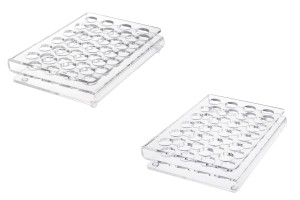 Stand (stand) Plexiglas 165x120x28 siliconefeet - 24 Ablagen (Lochöffnung 17 mm)-εικόνα_προϊοντική