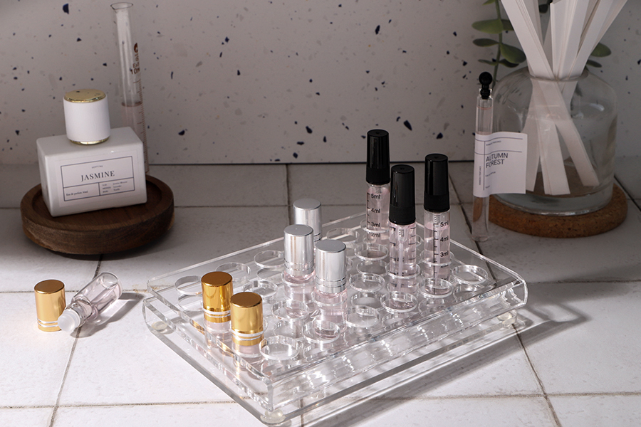 Σταντ (stand) plexiglass 165x120x28 με πόδια σιλικόνης - 24 θέσεων (άνοιγμα τρύπας 18 mm)