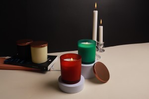 Glass jar 300 ml with metal cap and rubber in different colors-εικόνα_σύνθεση