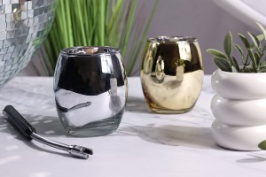 Decorative glass jar 480 ml suitable for tea lights and candles-εικόνα_σύνθεση