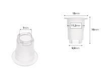 Regolatore di flusso - scolapiatti per bottiglie con collo PP18 - 50 pz