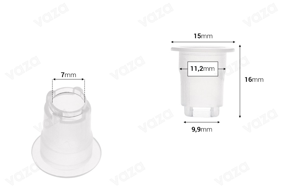 Regolatore di flusso - scolapiatti per bottiglie con collo PP18 - 50 pz Regolatore di flusso - scolapiatti per bottiglie con collo PP18 - 50 pz-εικόνα_διαστάσεις